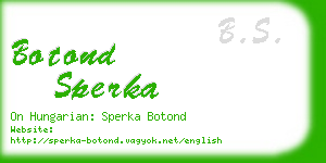 botond sperka business card